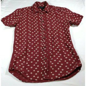 21 Men Size S Small Men's Short Sleeve Shirt Red